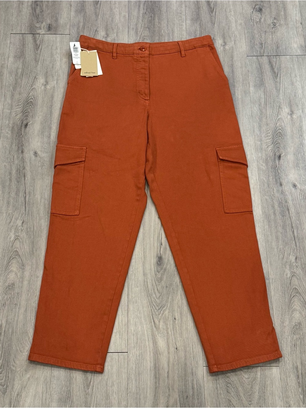 Wilfred Free Modern Cargo GD Copper Red/Rust Orange Straight Leg Utility Pants